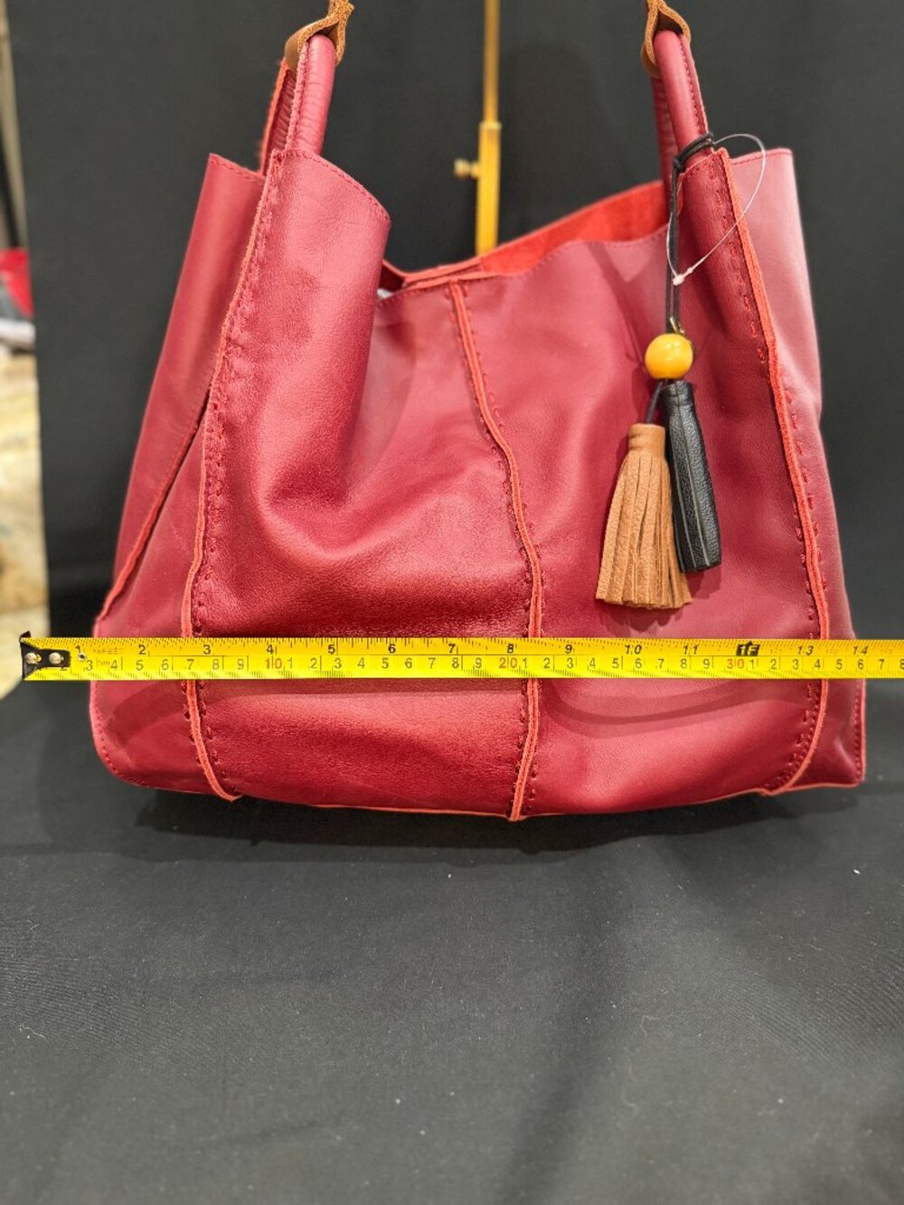 The Sak Large Tote (Los Feliz Collection). New. No tags. Red and Brown Leather - Picture 4 of 8